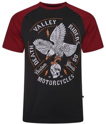 Duży T-shirt Męski Koszulka Czarna z Nadrukiem KAM