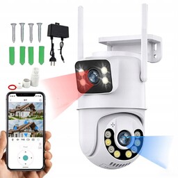 Podwójna Kamera Monitorowania 360° Hd Wifi Do Domowa