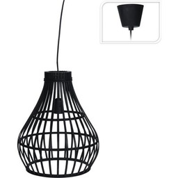 Lampa bambusowa 32 x 39 cm czarna