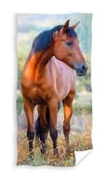 Duży Bawełniany Ręcznik Koń Na Łące Natura 100%