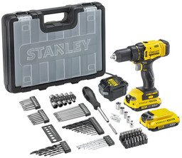 Wiertarko-wkrętarka Stanley Fatmax V20 z akcesoriami 100 sztuk