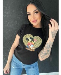 T-shirt Myszka Mickey Gucci Czarny - S
