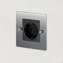 Gniazdo pojedyncze 1G Euro Socket - Stalowe [C-Mg811]