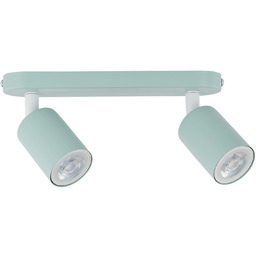 Lampa sufitowa stalowa miętowa 2-punktowa z serii LIVIA