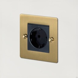 Gniazdo pojedyncze 1G Euro Socket - Mosiężne [C-Mg800]