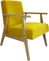 Fotel PRL buk żółty