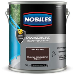 Farba chlorokauczukowa Chlorokauczuk RAL 8017 5 l Nobiles