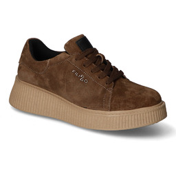Sneakersy Filippo DP7982/26BR Brązowe zamsz