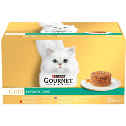 GOURMET Gold Savoury Cake 48x85g z kurczakiem, wołowiną,