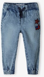 Spodnie jeansowe dziewczęce typu jogger z gwiazdką