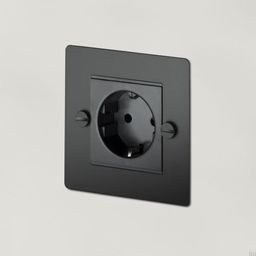 Gniazdo pojedyncze 1G Euro Socket - Czarne [C-Mg822]