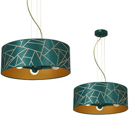 Lampa wisząca ZIGGY GREEN, 50 cm, MLP7580, butelkowa