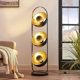Lindby - Muriel 3 Lampa Podłogowa Black/Gold