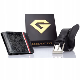 Zestaw Wojskowy Militarny 130cm Pasek Portfel Modny