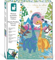 Janod - Zestaw do malowania według numerów dinozaurów