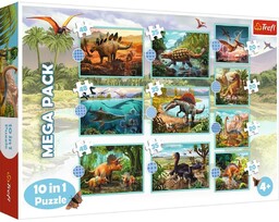 Trefl PUZZLE 10W1 POZNAJ WSZYSTKIE DINOZAURY TREFL