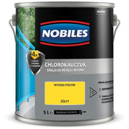 Farba chlorokauczukowa Chlorokauczuk Żółty 5 l Nobiles