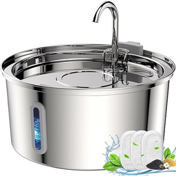 TOMXCUTE Fontanna dla kota ze stali nierdzewnej 3,2