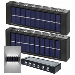 2x Lampka Solarna Kinkiet Solarny Led Zewnętrzna Ogrodowa