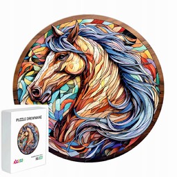 Puzzle Drewniane Dla Dzieci Dorosłych Koń 145 Elementów