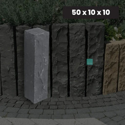 Ogrodowa Palisada Granitowa Łupana G690 Bazalt Black 50x10x10