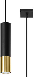 Lampa wisząca LOOPEZ 1 czarny/złoty SL.0952 - Sollux