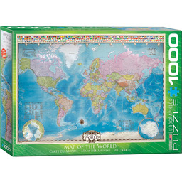 EuroGraphics, puzzle, Mapa Świata, 1000 el.
