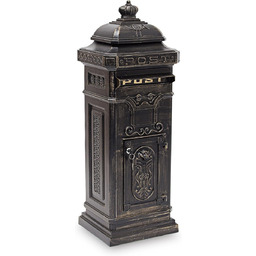 Relaxdays Wolnostojąca antyczna skrzynka pocztowa, 101 x 34,5