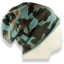 Czapka damska Beanie włoska cienka smerfetka bawełna turkusowa