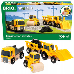 Brio 33658 Zestaw Pojazdów Budowlanych Koparka Walec Ciężarówka