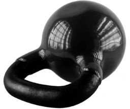 Hantla winylowa żeliwna kettlebell czarna 28 kg -