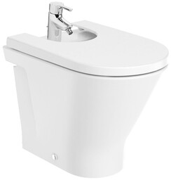 Roca Gap Round bidet stojący przyścienny biały SUPERGLAZE