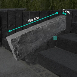 Palisada łupana Obrzeże G690 Bazalt Black 100x20x5 cm
