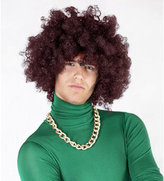 Peruka afro brązowa - 1 szt.