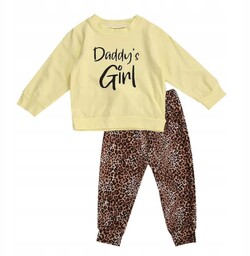 Dres dla dziewczynki panterka Daddy Girl modna bluza
