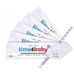 TEST CIĄŻOWY paskowy marki TIME4BABY 10mIU/ml 20szt PREMIUM