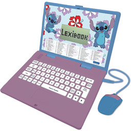Lexibook - Disney Stitch - angielski/francuski dwujęzyczny laptop