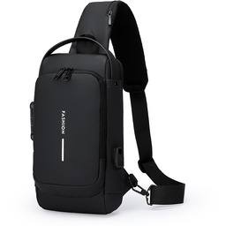 Plecak na ramię – Usb, wodoodporny, antykradzieżowy czarny