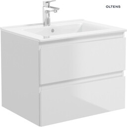 Oltens Vernal umywalka 61x46 cm meblowa prostokątna biała