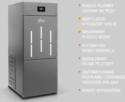 Kocioł BIO pellet 12 kW 149x60x75 cm, Ferroli