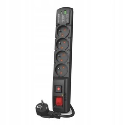 Filtr Przeciwprzepięciowy Acar F4 czarny 3M Usb A+c