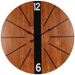 EXCELLENT HOUSEWERE Zegar ścienny Wood 60 cm Czarno-brązowy