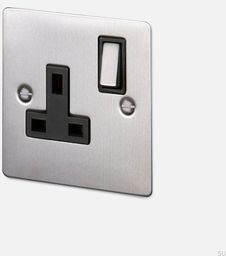 Gniazdo pojedyncze 1G Uk Socket Stalowe [El511] Standard