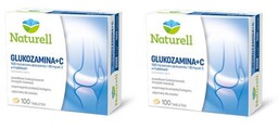 Zestaw NATURELL Glukozamina+C, 2x100tabletek