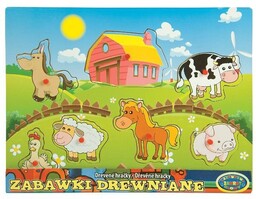 DROMADER Układanka Drewniana Zwierzęta Farma