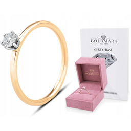 KLASYCZNY ZŁOTY PIERŚCIONEK ZARĘCZYNOWY Z BRYLANTEM 0.18CT AURELIA