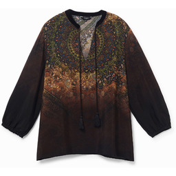 Bluzka z nadrukiem i rękawem 3/4