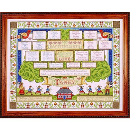 Design Works Zestaw do haftu krzyżykowego drzewo genealogiczne,