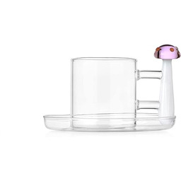 Ichendorf Milano Filiżanka do kawy ze spodkiem, różowy