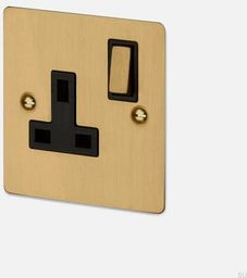 Gniazdo pojedyncze 1G Uk Socket Mosiężne [El501] Standard